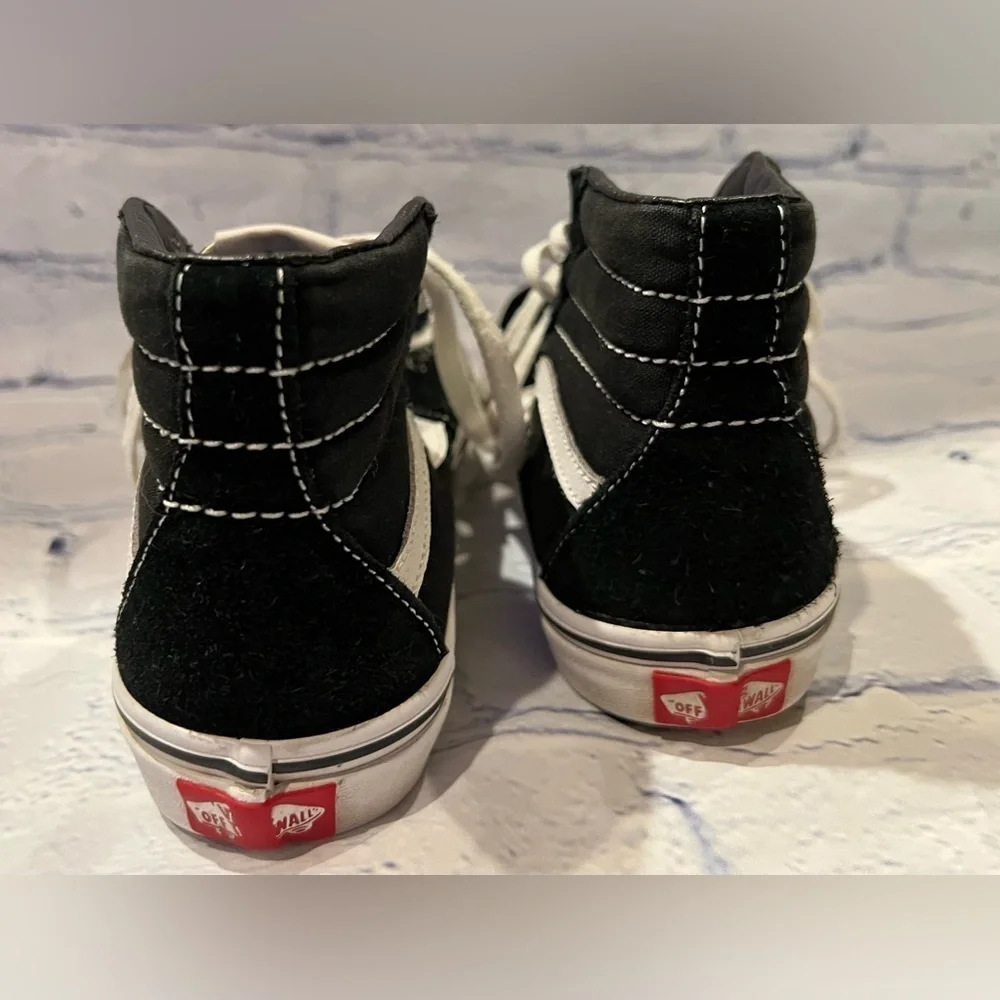 Vans Off The Wall Black High Top Skate Shoes Kid's 3